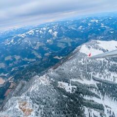 Flugwegposition um 12:38:06: Aufgenommen in der Nähe von Gemeinde Hohenau an der Raab, Österreich in 2051 Meter